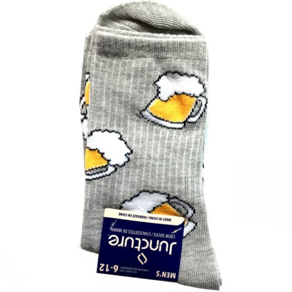 Other - *3/$15* Mens Fun Beer Mug Crew Socks